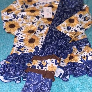 Girls Sunflower Sweetie Pant Set